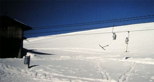 Habegger-Gehänge, Bergstation, Februar 1982
