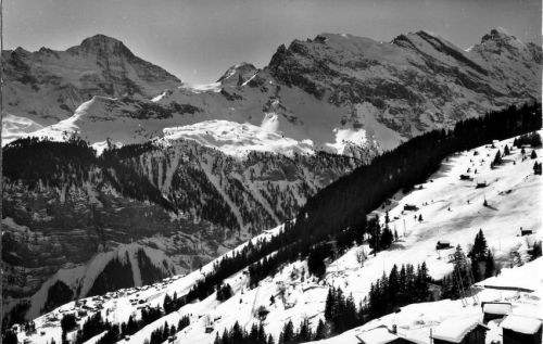 Postkarte Mürren, ca. 1950er-Jahre (Archiv [url=http://skilift-nostalgie.ch]Jakob Schuler[/url])
