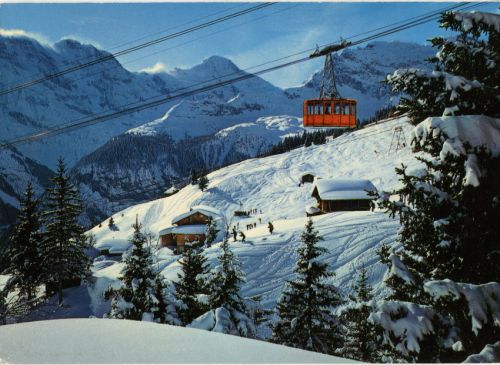 Postkarte Mürren, ca. 1970er-Jahre (Archiv [url=http://skilift-nostalgie.ch]Jakob Schuler[/url])
