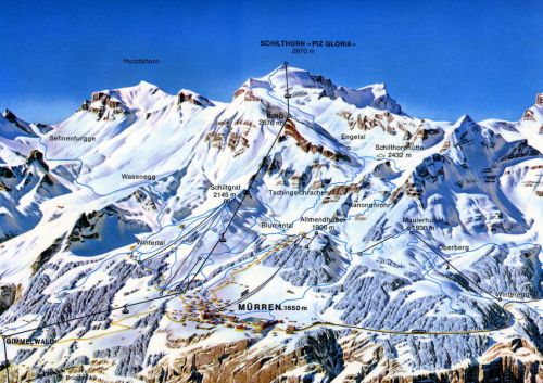 Postkarte Mürren, ca. 1970er-Jahre (Archiv [url=http://skilift-nostalgie.ch]Jakob Schuler[/url])
