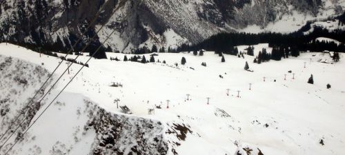 In der Gondelbahn Mürren-Birg, 3. März 2010
