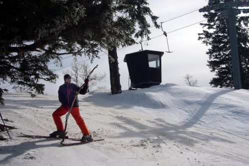 Ein archaischer Skifahrer...
