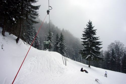 Bergstation auf 1065m (die Hohe Winde wäre 1200m hoch)
