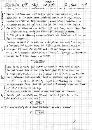 Manuskript der Sendung "Schülerblabla" auf Radio Raurach vom 11. März 1988 zum Thema Skilifte in Langenbruck
