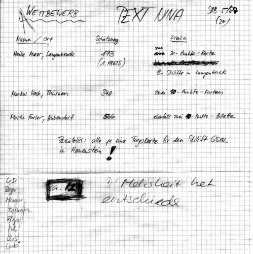 Die Gewinner des "Schülerblabla"-Wettbewerbs: Manuskript der Sendung vom 25. März 1988
