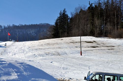 Der Schnee leider unter der Februarsonne
