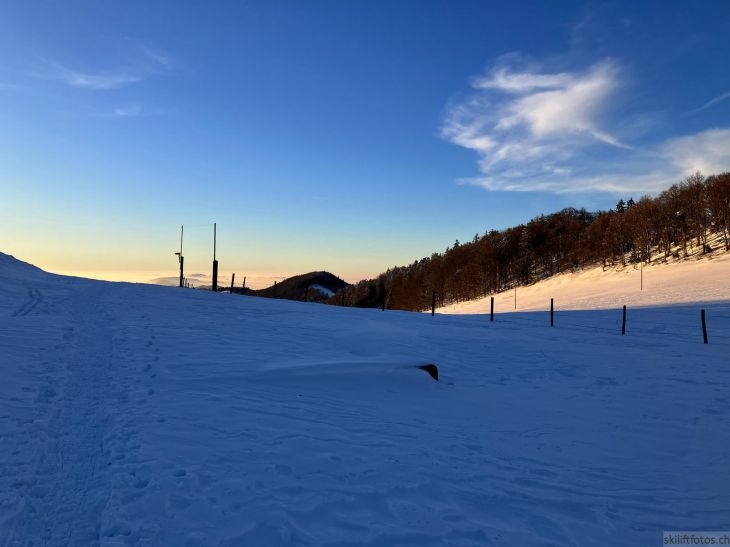 Bereich Bergstation Ex-Skilift Vogelberg, 12. Januar 2024
