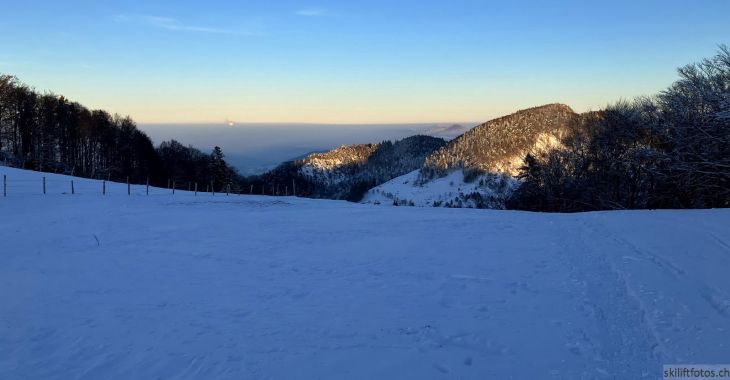 Bereich Bergstation Ex-Skilift Vogelberg, 12. Januar 2024
