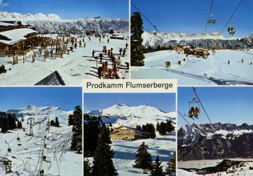 Postkarte Prodkamm, ca. 1970er-Jahre (Archiv [url=http://skilift-nostalgie.ch]Jakob Schuler[/url]). Historische Aufnahmen von Liften der Flumserberge (u.a. mit Oehler-Gurtenlift) [url=https://www.sarganserland-walensee.ch/lokalgeschichte/skilifte_sesselbahnen/skilifte_sesselbahnen.htm]hier[/url]!
