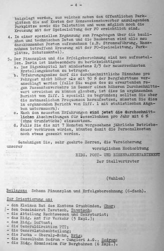 Letzte Seite des Briefes mit weiteren Forderungen.
