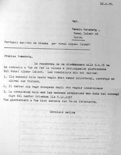 Am 12.Juni 1965 bewilligt die Gemeinde dem Umbau.
