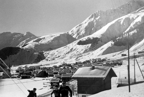 Skilift ("Rope Tow") in Niriel, Ende 1940er-Jahre
