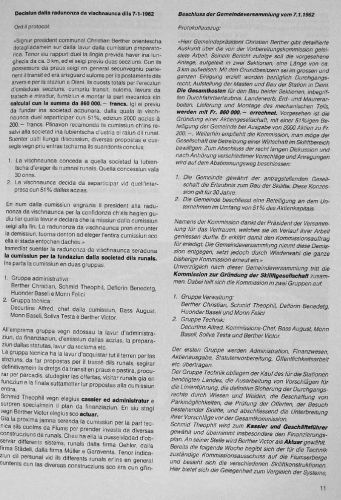 Beschluss der Gemeindeversammlung vom 7.1.1962
