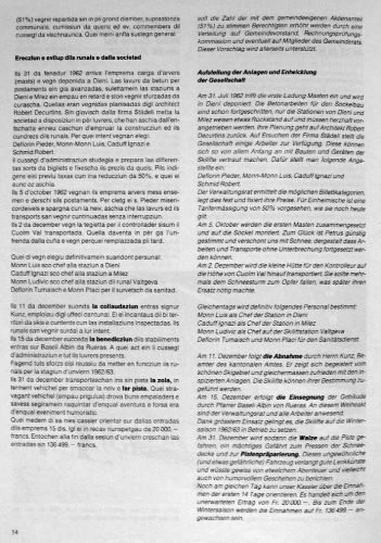 Die ersten WSO-Masten treffen ein, 31.7.1962 / Abnahme und Einsegnung der Skilifte im Dezember 1962

