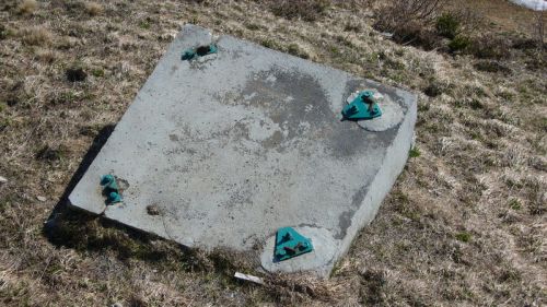 Sockel der früheren letzten Stütze
