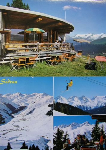 Postkarten, wohl 70er-Jahre (Archiv Bergbahnen Sedrun)
