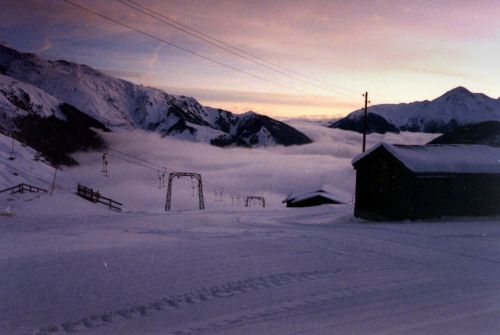 Bei der Bergstation, 1990/91 (Foto: Uli Faulhaber)
