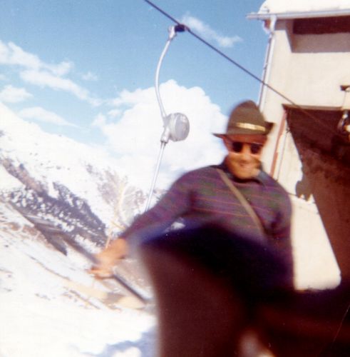 Pieder Deflorin, damals technischer Leiter, ca. 1965 in Milez (Privatarchiv Pieder Deflorin)
