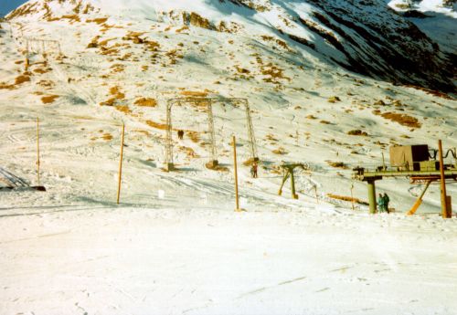 6. Januar 1990 - ob das Skifahren mit so wenig Schnee ein Vergnügen ist?
