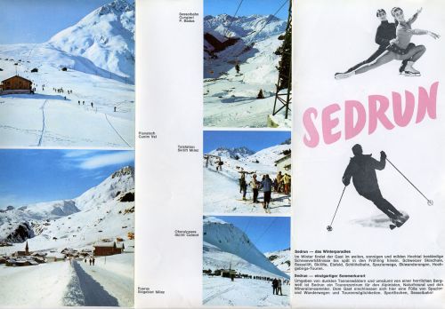 Wintersport, Detail aus dem Sedruner Prospekt, ca. 1968

