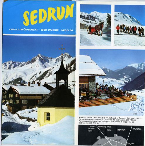 Wintersport, Detail aus dem Sedruner Prospekt, ca. 1968
