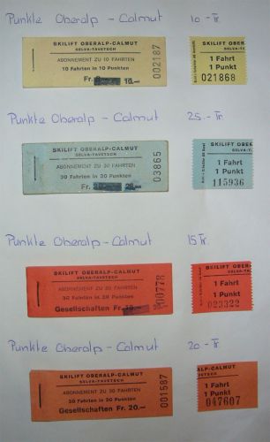 Tickets, vermutlich 1970er-Jahre
