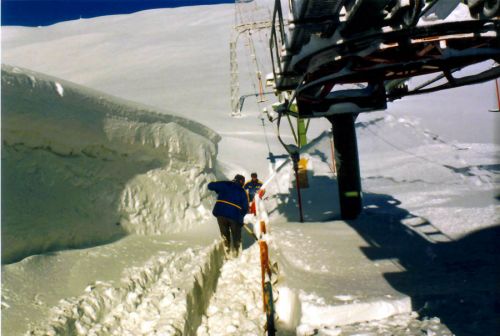 April 1985: Viel Schnee Ende Saison
