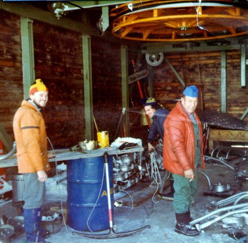 Gehängeservice an den Städeli SL-9H ca. 1976 (Privatarchiv Pieder Deflorin)
