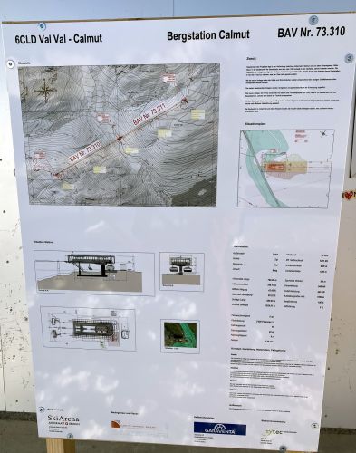 Pläne der neuen kuppelbaren Sesselbahnen, die im Sommer 2025 gebaut werden (Foto vom Januar 2025)
