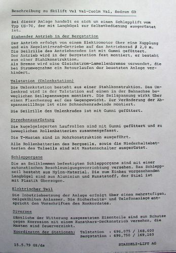 Technische Daten WSO, 15. Mai 1979
