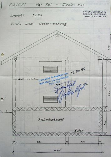 Baubeweilligung Trafostation und Wärterhaus, 19.9.1980
