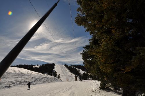 Zurück am Aups-Skilift
