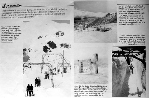 1955: Der erste Müller-Skilift mit Portalstützen, die aber bald ersetzt wurden / Schneestürme als grosses Problem
