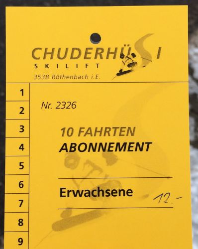 Skilift Chuderhüsi, Punktekarte, Januar 2015

