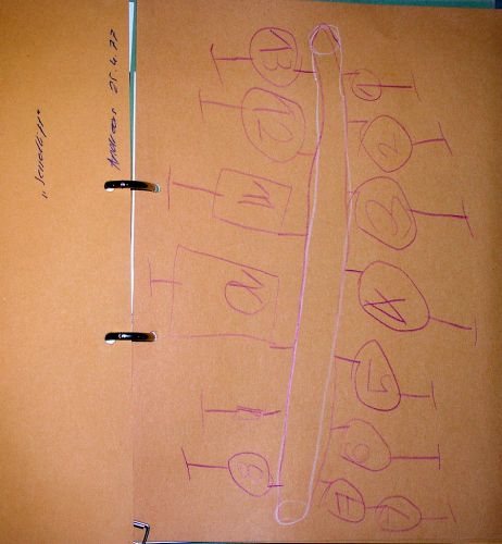 Sesselliftzeichnung aus dem Kindergarten, 1977
