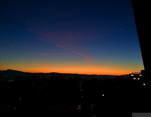 Morgenrot in Bern, 10. März 2015
