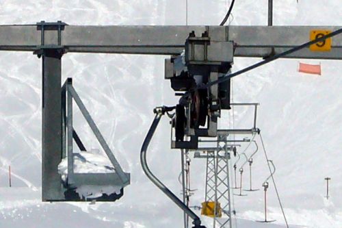 Kurvenstütze Skilift Stafel, Februar 2009
