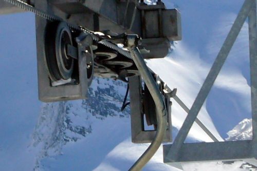 Kurvenstütze Skilift Stafel, Februar 2009
