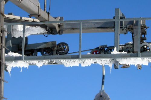 Kurvenstütze Skilift Stafel, Februar 2009
