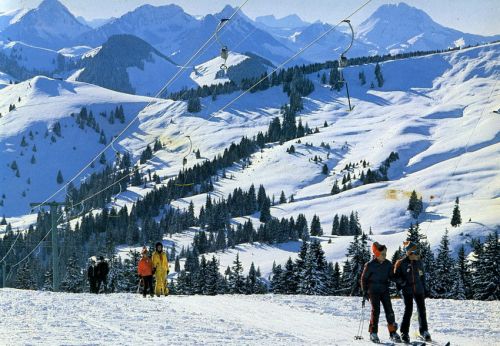Postkarte Schwarzsee-Schwyberg, ca. 1980er-Jahre (Archiv [url=http://skilift-nostalgie.ch]Jakob Schuler[/url])
