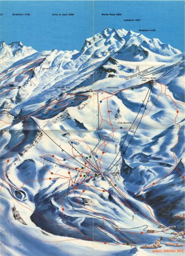 Cervinia-Pistenplan 1979/80 (Quelle: Intermezzo)
