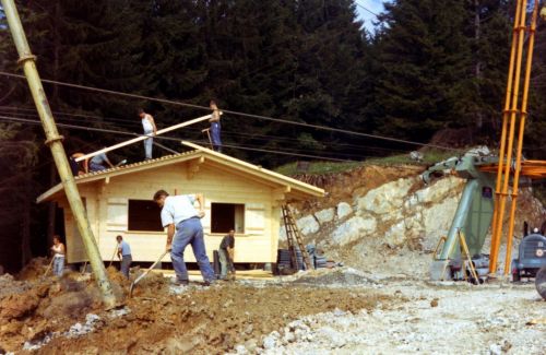 Atzmännig, Neubau Sesselbahn, undatiert, wohl Sommer 1970
